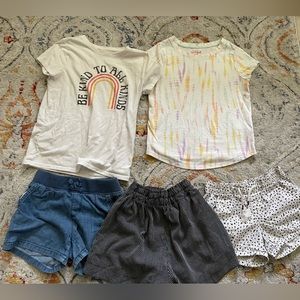 Girls tshirts and shorts Size-8